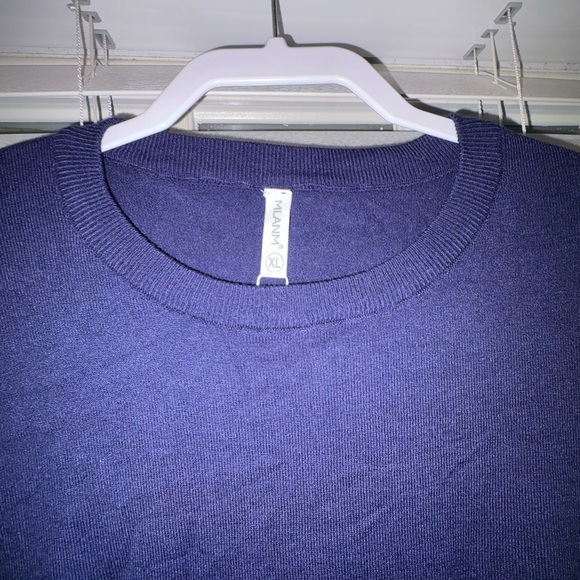 MLANM NWT Men's Crew Neck Lightweight Navy Sweater Size XL - Picture 6 of 7